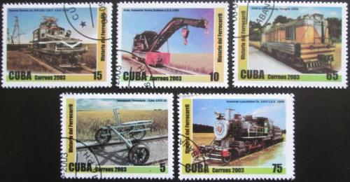 Potovn znmky Kuba 2003 Historie eleznice Mi# 4532-36