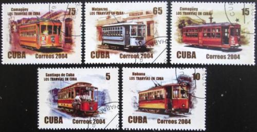 Potovn znmky Kuba 2004 Historick tramvaje Mi# 4592-96