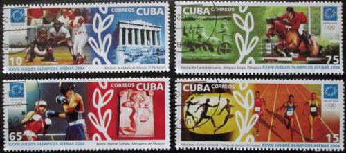 Potovn znmky Kuba 2004 LOH Atny Mi# 4574-77