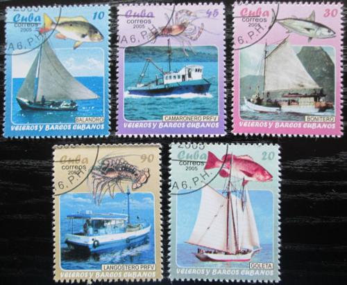 Potovn znmky Kuba 2005 Rybsk lod a mosk fauna Mi# 4706-10