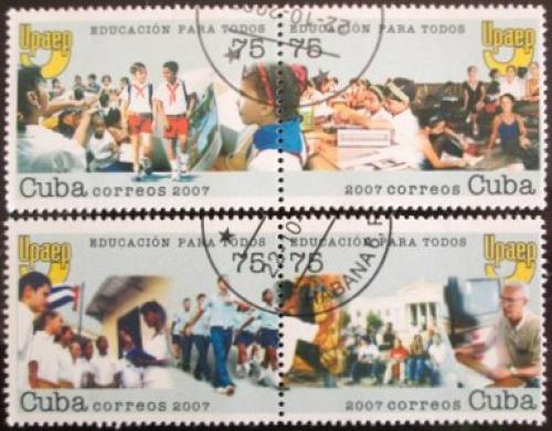 Potovn znmky Kuba 2007 Vzdln pro vechny Mi# 4990-93 Kat 6