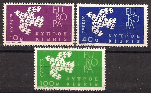 Poštovní známky Kypr 1962 Evropa CEPT Mi# 197-99