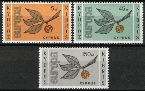 Poštovní známky Kypr 1965 Evropa CEPT Mi# 258-60 Kat 35€