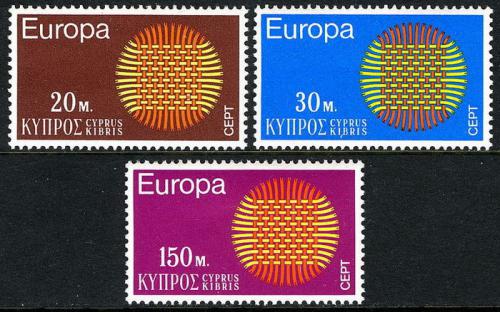 Poštovní známky Kypr 1970 Evropa CEPT Mi# 332-34