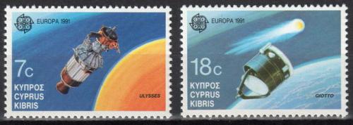 Poštovní známky Kypr 1991 Evropa CEPT, prùzkum vesmíru Mi# 771-72