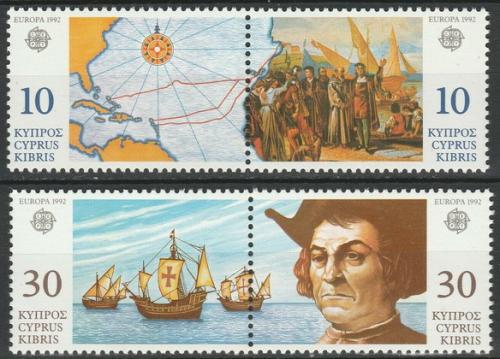 Poštovní známky Kypr 1992 Evropa CEPT, objevení Ameriky Mi# 790-93