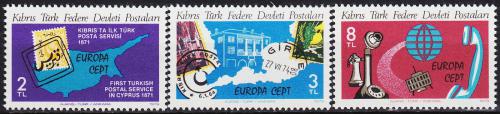 Poštovní známky Kypr Tur. 1979 Evropa CEPT, historie pošty Mi# 71-73 Kat 5€