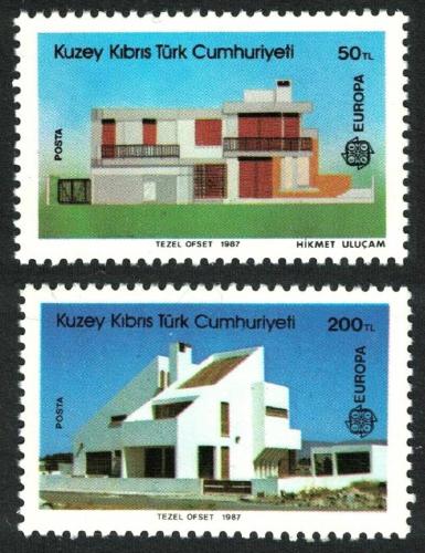 Poštovní známky Kypr Tur. 1987 Evropa CEPT, moderní architektura Mi# 205-06