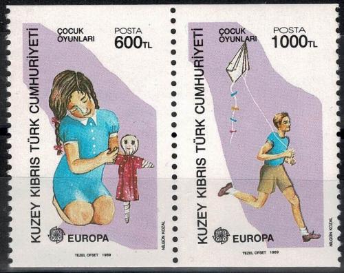 Poštovní známky Kypr Tur. 1989 Evropa CEPT, dìtské hry Mi# 249-50 C Kat 6€