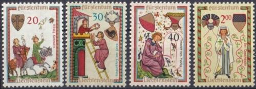 Poštovní známky Lichtenštejnsko 1962 Lyriètí básníci Mi# 420-23 Kat 5€