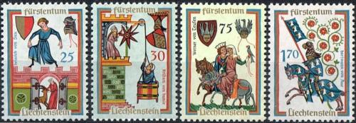 Poštovní známky Lichtenštejnsko 1963 Lyriètí básníci Mi# 433-36 Kat 6€