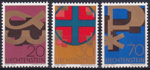 Poštovní známky Lichtenštejnsko 1967 Køes�anské symboly Mi# 482-84