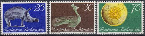 Poštovní známky Lichtenštejnsko 1971 Exponáty z Národního muzea Mi# 536-38