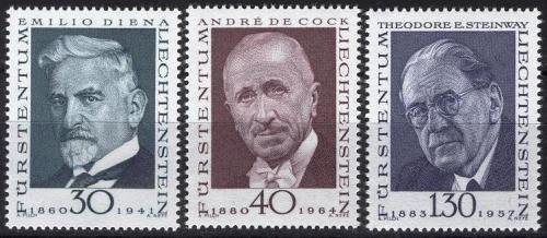 Poštovní známky Lichtenštejnsko 1972 Osobnosti Mi# 570-72