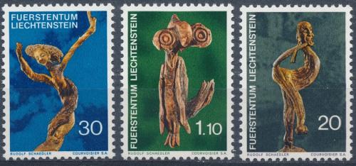 Poštovní známky Lichtenštejnsko 1972 Sochy Mi# 567-69