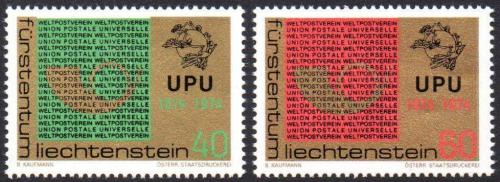 Poštovní známky Lichtenštejnsko 1974 UPU, 100. výroèí Mi# 607-08