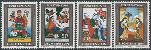 Poštovní známky Lichtenštejnsko 1974 Vánoce, vitráže Mi# 616-19