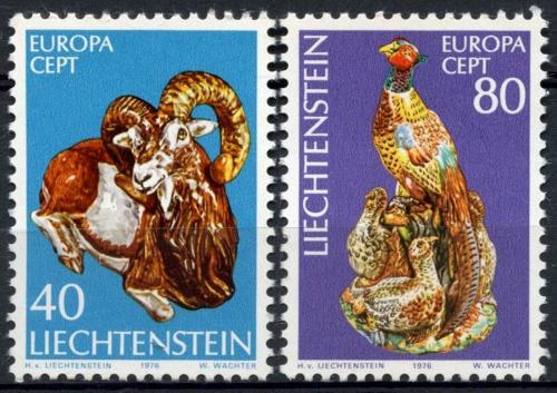 Poštovní známky Lichtenštejnsko 1976 Evropa CEPT, umìlecké øemeslo Mi# 642-43