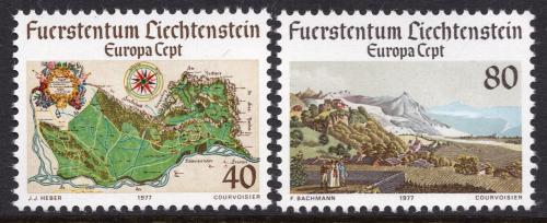 Poštovní známky Lichtenštejnsko 1977 Evropa CEPT, krajina Mi# 667-68