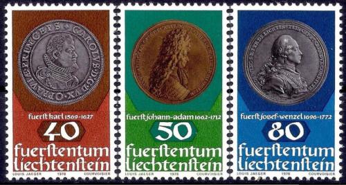 Poštovní známky Lichtenštejnsko 1978 Medaile Mi# 710-12