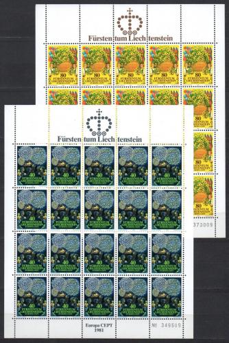 Poštovní známky Lichtenštejnsko 1981 Evropa CEPT Mi# 764-65 Kat 44€