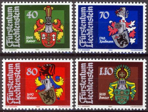 Poštovní známky Lichtenštejnsko 1982 Erby Mi# 793-96 Kat 5€