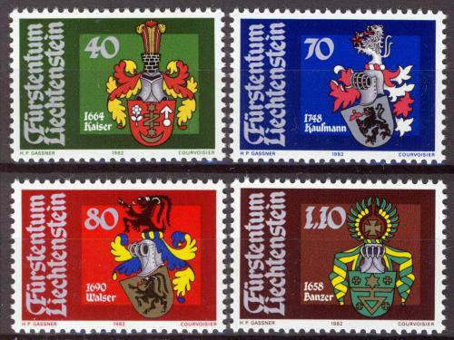 Poštovní známky Lichtenštejnsko 1982 Erby Mi# 793-96