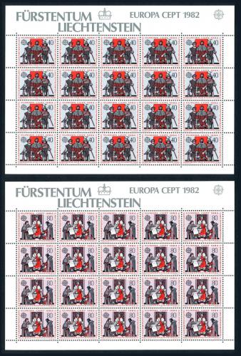 Poštovní známky Lichtenštejnsko 1982 Evropa CEPT Mi# 791-92 Kat 44€