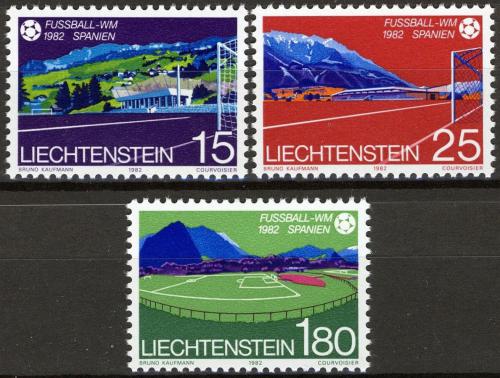 Poštovní známky Lichtenštejnsko 1982 MS ve fotbale Mi# 799-801
