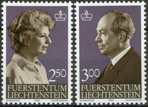 Poštovní známky Lichtenštejnsko 1983 Knížecí pár Mi# 828-29 Kat 9.50€