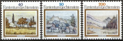 Poštovní známky Lichtenštejnsko 1983 Umìní, krajinomalby Mi# 821-23 Kat 5€