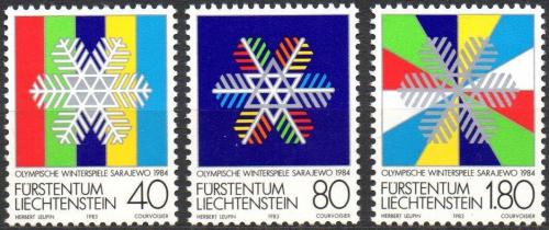 Poštovní známky Lichtenštejnsko 1983 ZOH Sarajevo Mi# 834-36 Kat 5€