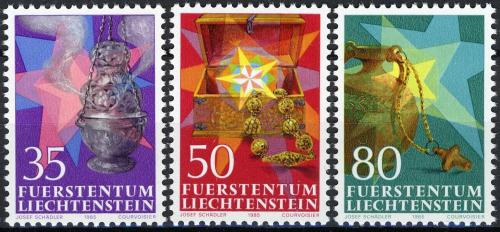 Poštovní známky Lichtenštejnsko 1985 Vánoce Mi# 884-86