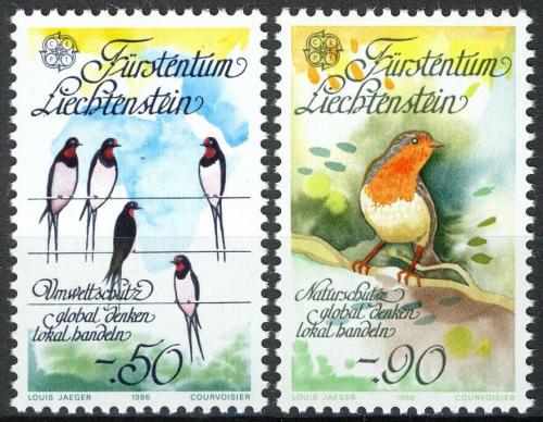 Poštovní známky Lichtenštejnsko 1986 Evropa CEPT, ochrana pøírody Mi# 893-94