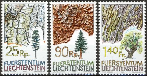 Poštovní známky Lichtenštejnsko 1986 Stromy Mi# 913-15