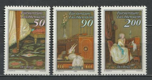 Poštovní známky Lichtenštejnsko 1988 Dopisy Mi# 957-59 Kat 6€