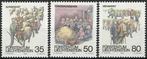 Poštovní známky Lichtenštejnsko 1989 Podzimní slavnosti Mi# 971-73