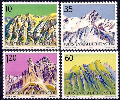Poštovní známky Lichtenštejnsko 1990 Hory Mi# 1000-03