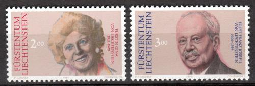 Poštovní známky Lichtenštejnsko 1990 Knížecí pár Mi# 988-89 Kat 8.50€