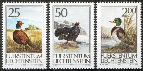 Poštovní známky Lichtenštejnsko 1990 Ptáci Mi# 997-99 Kat 5€