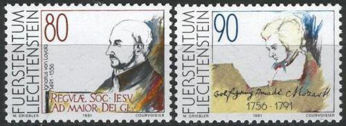 Poštovní známky Lichtenštejnsko 1991 Osobnosti Mi# 1013-14