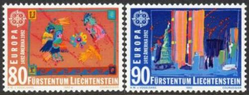 Poštovní známky Lichtenštejnsko 1992 Evropa CEPT, objevení Ameriky Mi# 1033-34