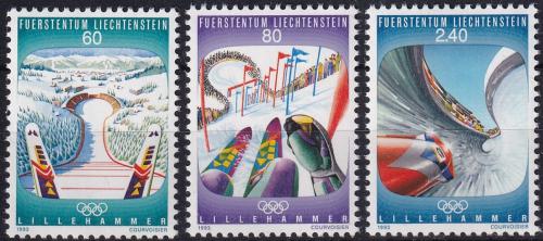 Poštovní známky Lichtenštejnsko 1993 ZOH Lillehammer Mi# 1076-78 Kat 6€