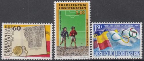 Poštovní známky Lichtenštejnsko 1994 Události Mi# 1081-83 Kat 9€