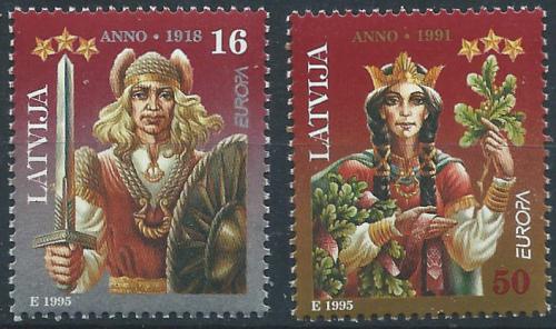 Poštovní známky Lotyšsko 1995 Evropa CEPT, mír a svoboda Mi# 414-15