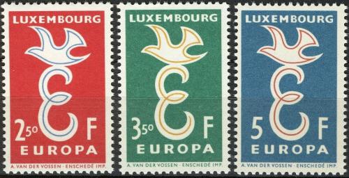 Potovn znmky Lucembursko 1958 Evropa CEPT Mi# 590-92 - zvtit obrzek