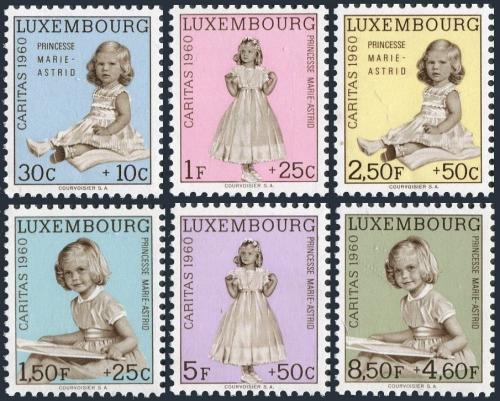 Poštovní známky Lucembursko 1960 Marie-Astrid Mi# 631-36 Kat 12€