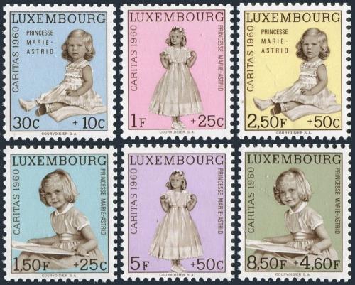 Potovn znmky Lucembursko 1960 Marie-Astrid Mi# 631-36 Kat 12