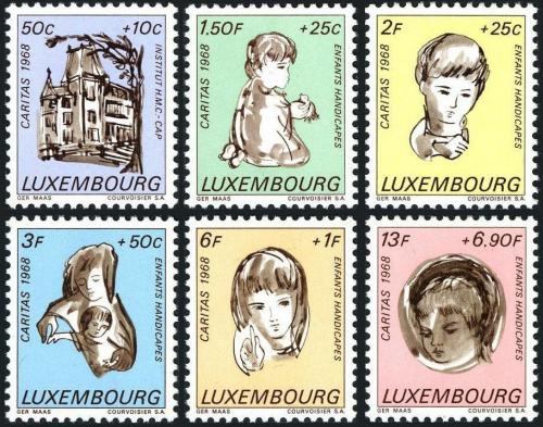 Poštovní známky Lucembursko 1968 Postižené dìti Mi# 779-84