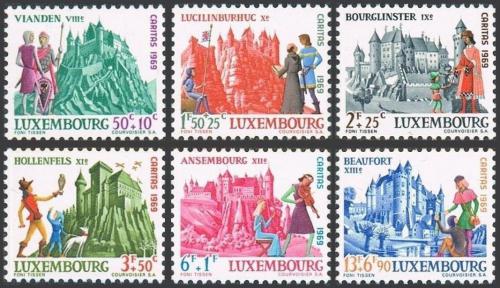 Potovn znmky Lucembursko 1969 Hrady Mi# 798-803 - zvtit obrzek